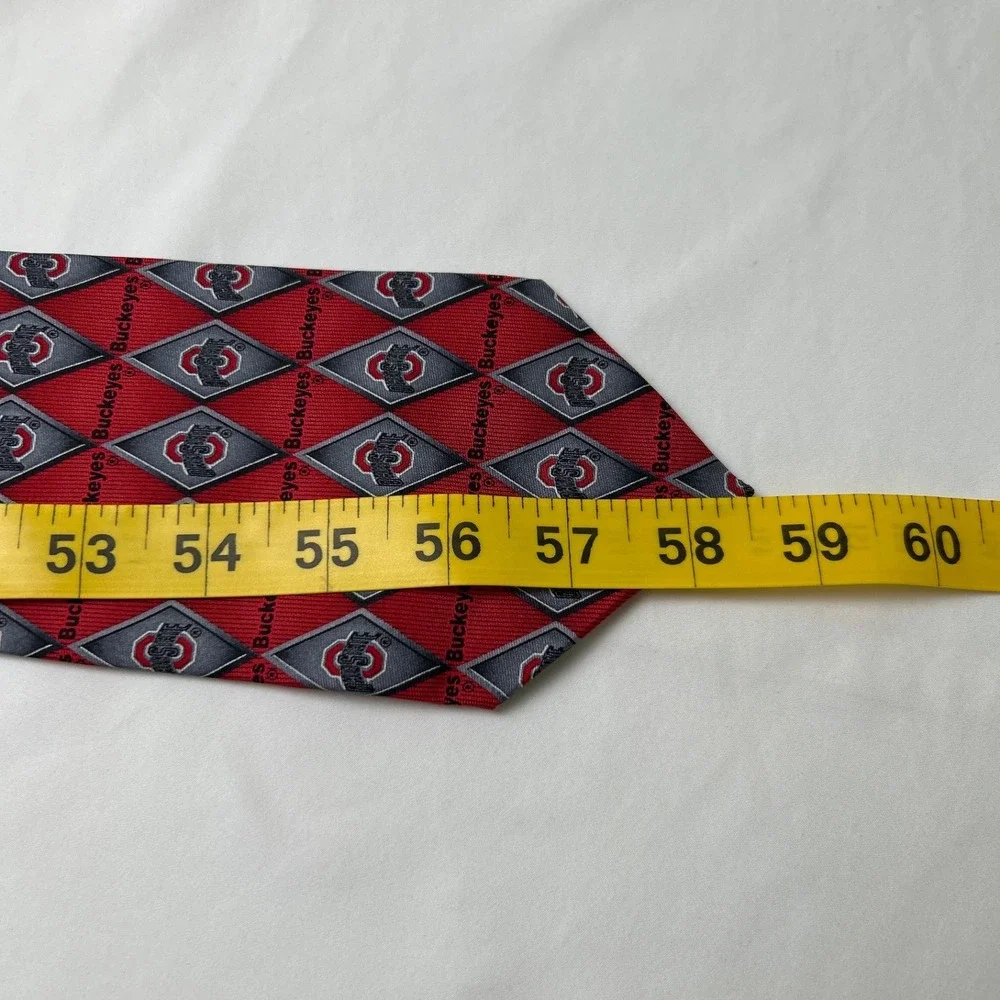Larson Mens Ohio State Buckeyes NCAA Silk Diamond Logo Necktie 57